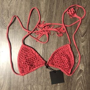 ACACIA Humuhumu Crochet top in Lychee